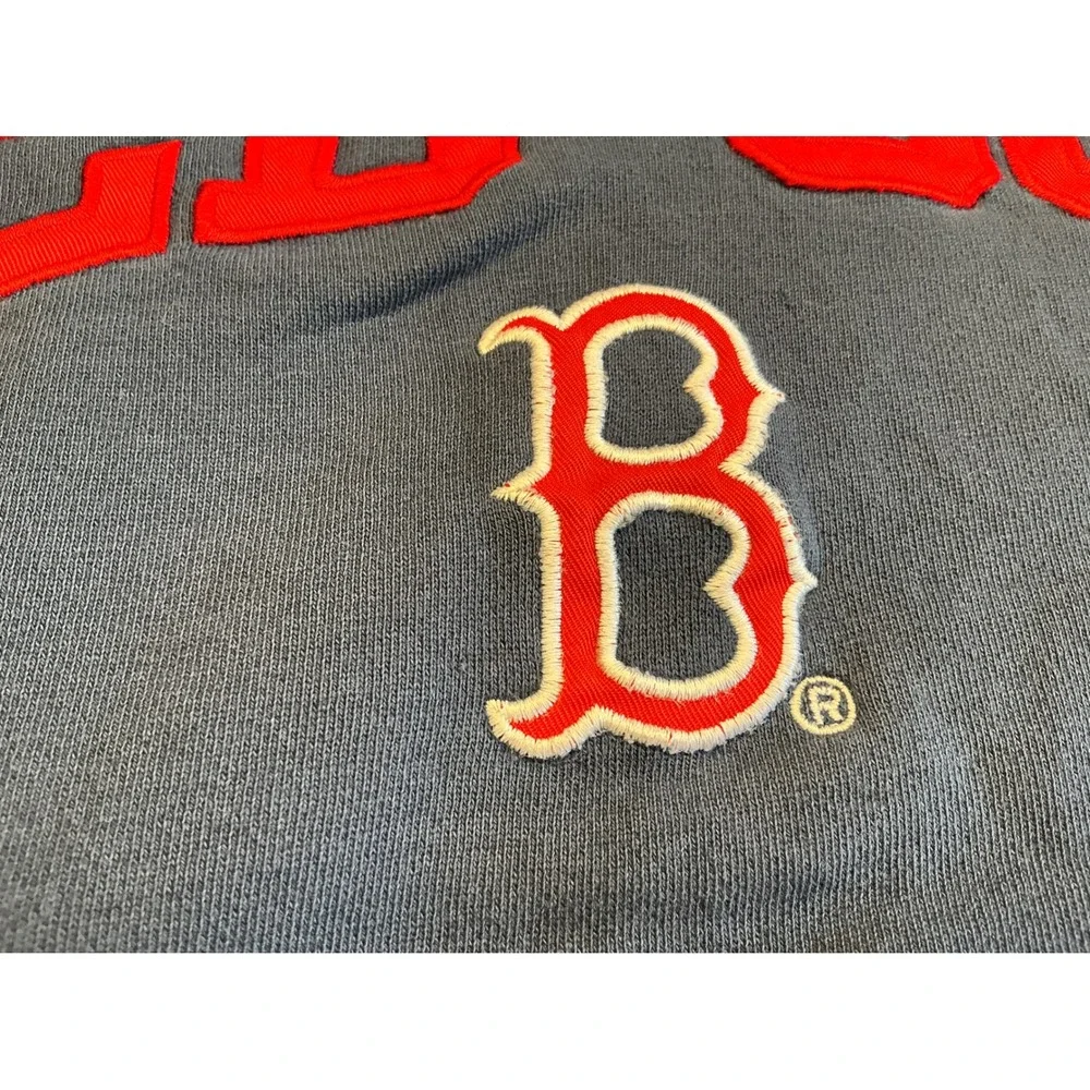 Adidas Vintage Boston Red Sox Crewneck Sweatshirt Distressed Navy M Y2K READ